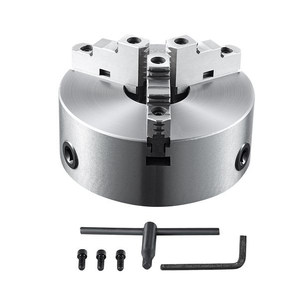 VEVOR Drehbankfutter K11-250 250mm HT300-Material 3 Spannbereich 6–250mm 3-Backen, 20Cr, ≥53HRC φ80mm Bohrung Selbstzentrierend, SZKP10YC3G00YQFFEV0