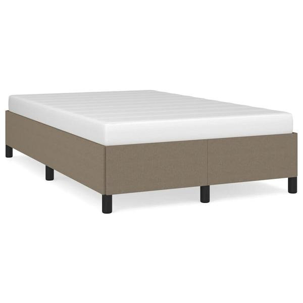 vidaXL Bettgestell Taupe 120x190 cm Stoff, Polyester, 379512