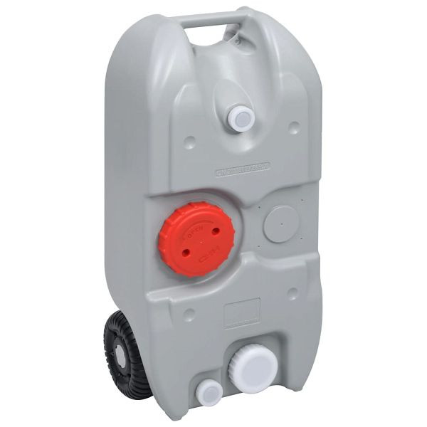 vidaXL Camping-Wassertank mit Rollen 40 L Grau, 30134