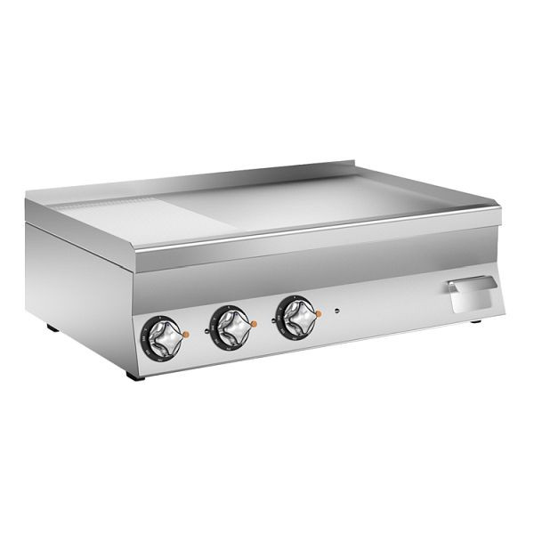 Mareno M1-600 Elektrische Grillplatte mit 2/3 glatter/1/3 geriffelter Edelstahlplatte, 100cm, 161.077