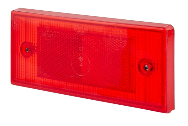 HELLA Rückstrahler, Lichtscheibenfarbe: rot, rechteckig, Schraubanschluss/Anbau, für waagerechte Befestigung, hinten, 8RA 003 734-101