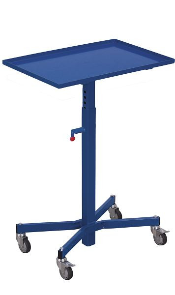 VARIOfit Materialständer, Außenmaße: 610 x 410 x 770 - 1.020 mm, RAL 5010 enzianblau, sw-405.000