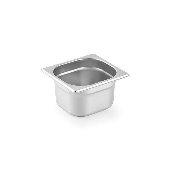 Vaiotec TOPLINE Gastronorm-Behälter GN 1/6 - 100 mm, Edelstahl AISI 304, 17,6x16,2x10 cm, 10639