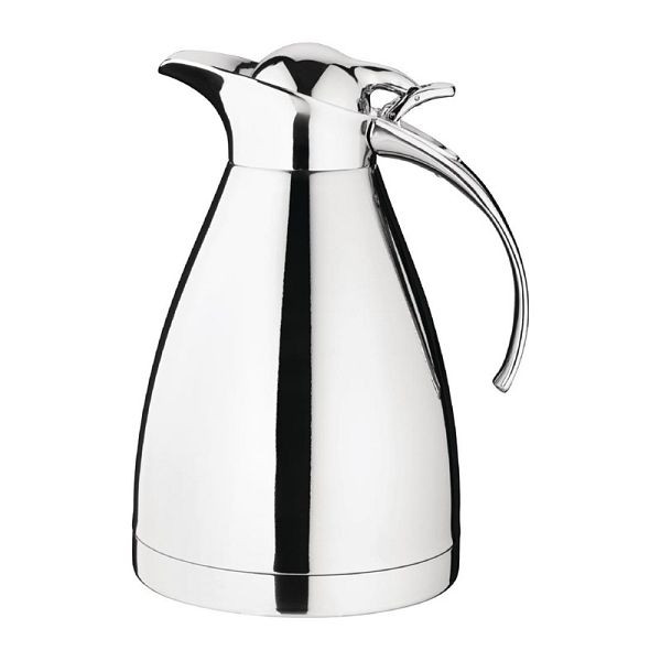 Olympia Thermoskanne Edelstahl-Look 1L, Zink, doppelwandig, DL167