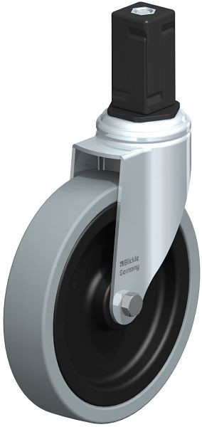Blickle LKRA-VPA 150K-11-EV15 Apparate-Lenkrolle mit Expander, Vollgummi, Grau, 848494