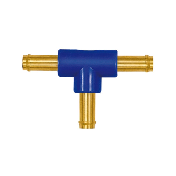 Riegler T-Schlauchverbindungsstutzen, für Schlauch LW 6 mm, Messing/POM, 133412
