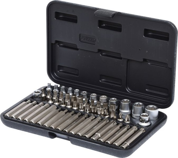 KS Tools 1/4"+3/8"+1/2" Torx-Steckschlüssel- und Bit-Satz, 57-teilig, 911.4305