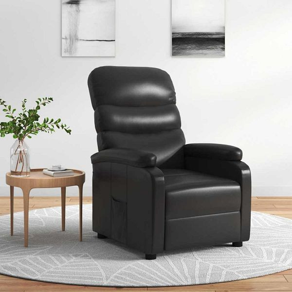 vidaXL Relaxsessel Schwarz Kunstleder, 289682, 8719883990255