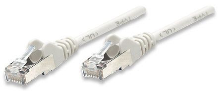 INTELLINET Netzwerkkabel, Cat5e, SF/UTP, CCA, RJ45-Stecker/RJ45-Stecker, 1,0 m, grau, 330473
