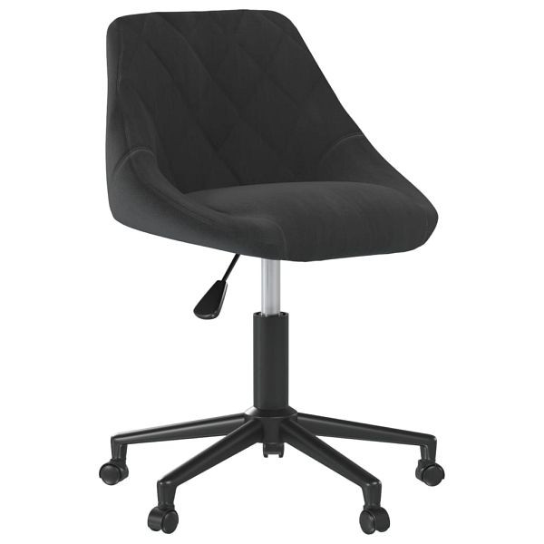 vidaXL Esszimmerstuhl Drehbar Schwarz Samt (Polyester), 3089029