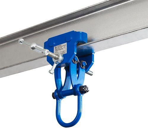 PLANETA Rollklemme BR10, mit verzinkter Spindel, Tragfähigkeit 1000 kg, Greifbereich 64 - 203 mm, 306572