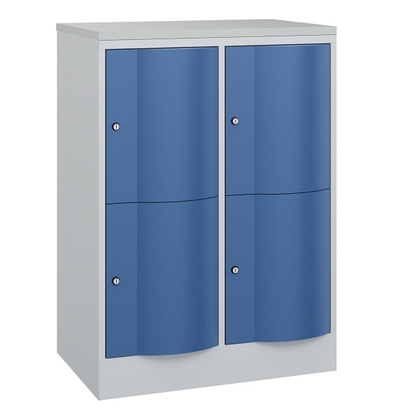 C+P Schließfachschrank Resisto, H1077xB772xT540mm, 7035/5023, 8472-272 S10142