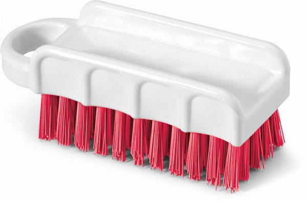 Nölle HACCP Nagelbürste rot 15,5 cm Borste 0,5 mm, harte Borsten, VE: 12 Stück, 18370052