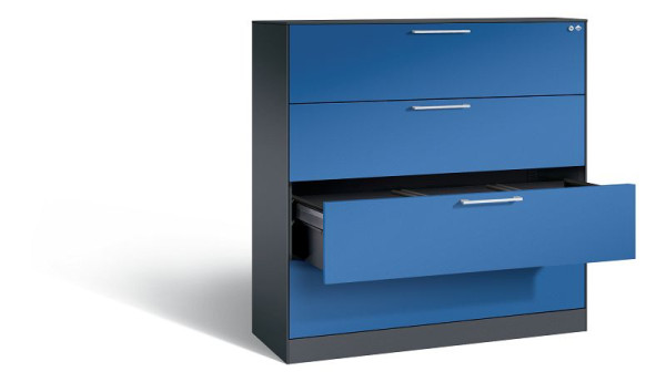 C+P Hängeregistraturschrank Asisto, H1310xB1200xT435mm, Farbe: Lichtgrau, Bügelgriff, 146021-413 S10140