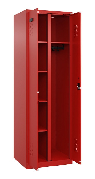 C+P Wäsche-/Garderobenspind Evolo PLUS, 2 Abteile, 1850x600x500mm, 3020/3020, Zylinderschloss, 049600-20 S10052