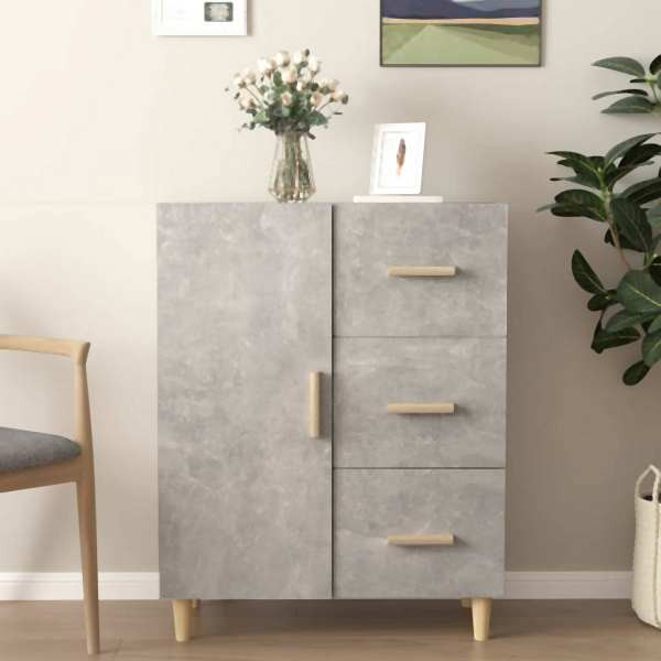 vidaXL Sideboard Betongrau 69,5x34x90 cm Holzwerkstoff, 812172