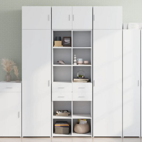 vidaXL Hochschrank Weiß 70x42,5x225 cm Holzwerkstoff, 3281336
