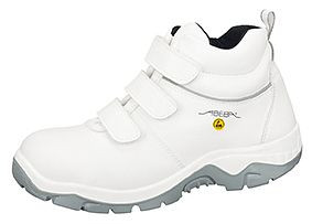 ABEBA ESD-Sicherheitsschuhe anatom Stiefel weiß ESD, S3, Ristbereich verstellbar, Mikrofaser, 32280-41