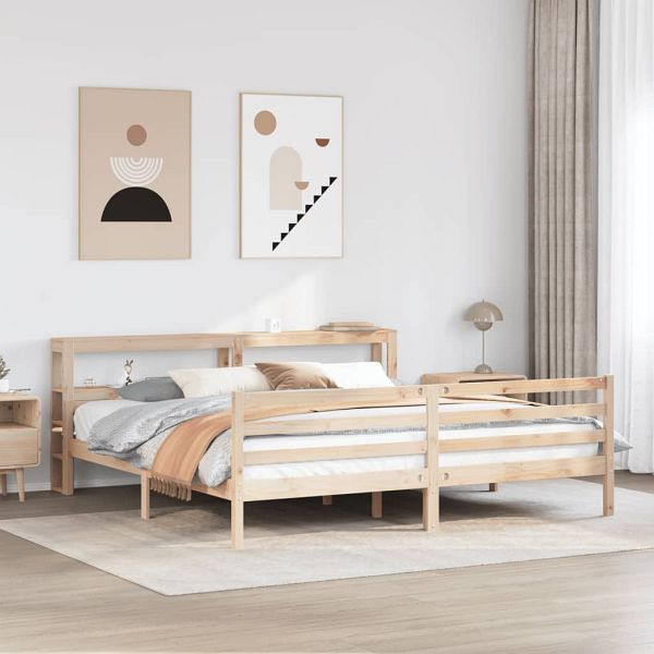 vidaXL Bettgestell mit Kopfteil ohne Matratze 200x200 cm, 3305951