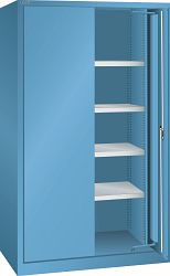 LISTA Schwerlastschrank 54x27E (BxTxH) 1146x690x1950mm CODE Lock,Vollblechtür, Farbe: Lichtblau, 59.541.010.C