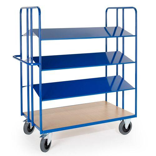 Rollcart Kommissionierwagen 4 doppelseitige Ladeflächen (1530x800), Tragkraft: 300 kg, 16-4420