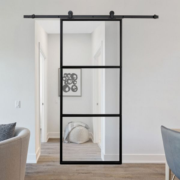 HOME DELUXE Glasschiebetür STELLAR, 205 x 90 cm Klarglas, 49685