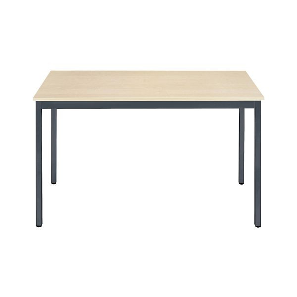 Bisley Mehrzwecktisch, Breite 1400 mm, Tiefe 800 mm, 19mm Tischstärke, 334 anthrazitgrau x MP ahorn, MT1408MP334