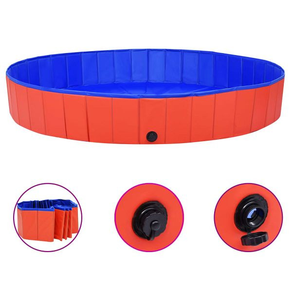 vidaXL Hundepool Faltbar Rot 200x30 cm PVC, 92600