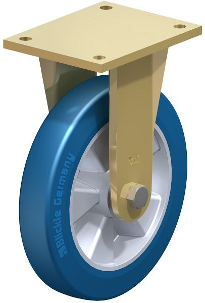 Blickle BS-ALBS 250K Stahlgeschweißte Schwerlast-Bockrolle, Blickle Besthane® Soft, Blau, 742746