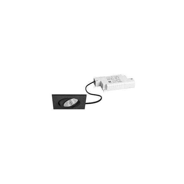 Brumberg LED-Einbaustrahler 6W 3000K 630lm Konverter schwarz mit 1LED Alu IP20 hg, 147927