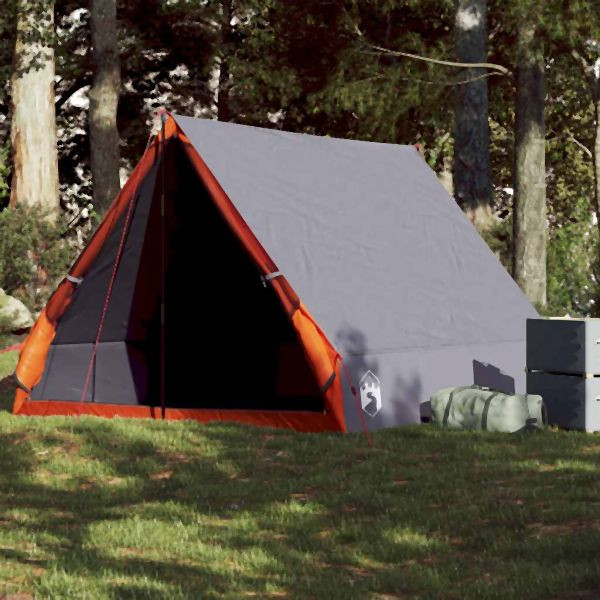 vidaXL Campingzelt A-Form 2 Personen Grau Wasserdicht, 94757