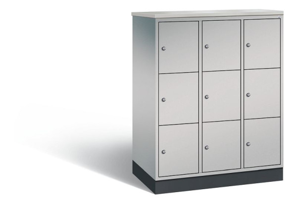 C+P Schließfachschrank Intro, H1255xB920xT490mm, Farbe: Weißaluminium, 8573-301 S10386