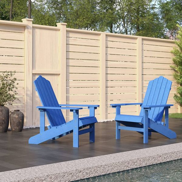 vidaXL Adirondack-Gartenstühle 2 Stück HDPE Aquamarin, 3095695