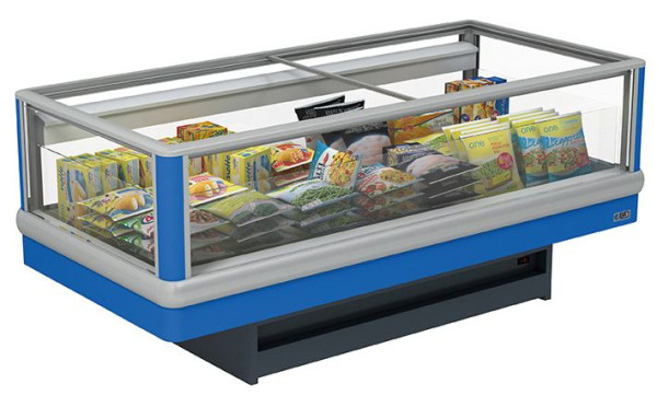 ISA Panorama-Kühl- / Tiefkühlinsel YALOS TB/TN 250, für Kühlprodukte und Tiefkühlkost, steckerfertig, Umluftkühlung, 453YAL0025000L