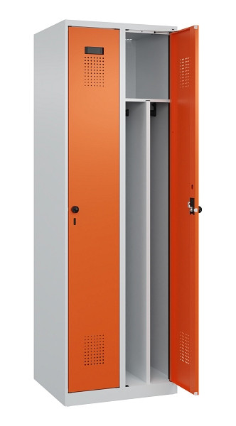 C+P Spind Evolo PLUS, 2 Abteile, 1850x600x500mm, 7035/2004, Verschluss Drehriegel, 049000-20F S10002