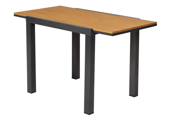 Merxx Balkon AZ-Tisch 80(120)x70 cm, Tischplatte aus Polywood, Aluminiumgestell mit Kunststoff, 21668-011