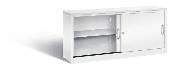 C+P Sideboard mit Schiebetüren Acurado, H720xB1600xT400mm, Farbe: Verkehrsweiß, Bügelgriff, 2 OH, 5724-00 S10344
