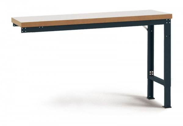 Manuflex Anbauwerkbank PROFI Spezial mit Kunststoffplatte, BxTxH = 1750 x 700 x 740-1040 mm, Anthrazit, WP7029.7016