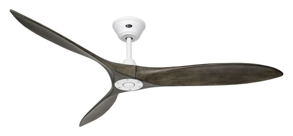CasaFan Deckenventilator Eco Airscrew 152 Lack matt weiß-Grey washed Massivholz gealtert, 315222