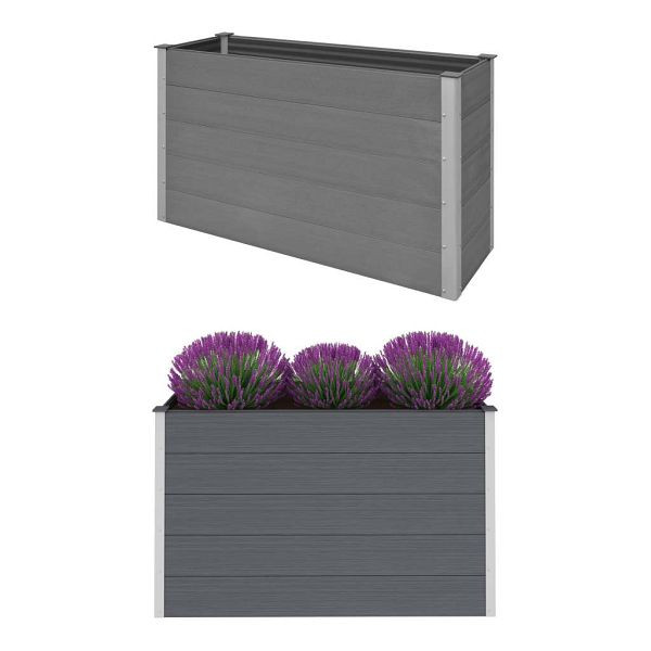 vidaXL Garten-Hochbeet WPC 150 x 50 x 91 cm Grau, 43608
