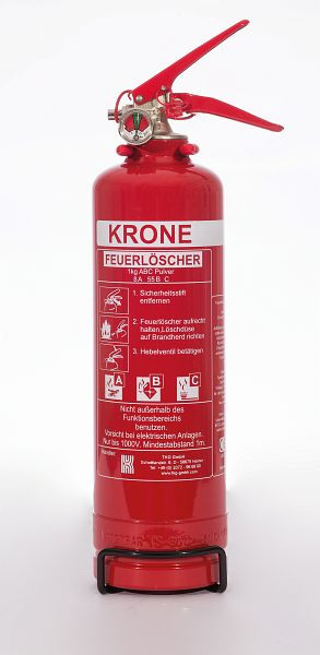 KRONE 1kg ABC Pulver Dauerdruck FEUERLÖSCHER, 500082