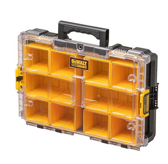 DeWalt Neue Generation TOUGHSYSTEM DS100 Werkzeugaufbewahrung, mit IP65 Schutz, kompatibel mit TOUGHSYSTEM 1.0, DWST83394-1