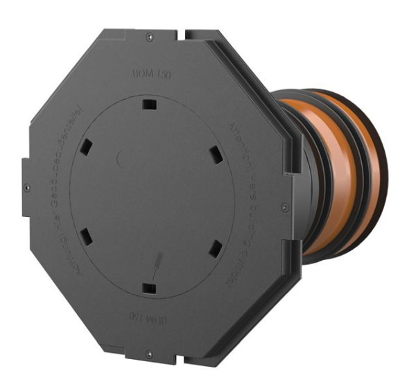 Hauff Universal-Wanddurchführung mit Anarbeitungsflansch fürDoppel-/Elementwände, KG2000, Wandstärke: 240 mm, 3030300234