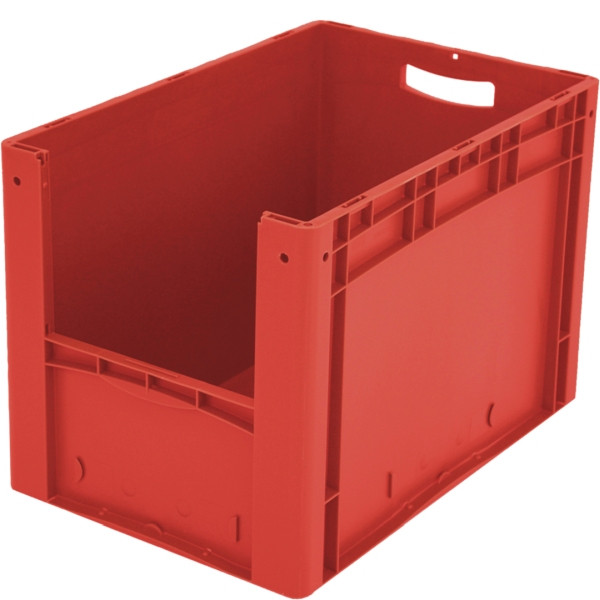 BITO Eurostapelbehälter XL Set /XL 64424 600x400x420 rot, Etikett Entnahmeöffnung stirnseitig, C0290-0045