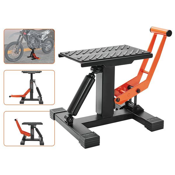 VEVOR Motorradheber 200 kg, Montageständer 255-460 mm, 0–120 mm Bühne Stahl Reparatur Wartung für Motorräder Orange + Schwarz, YYSJZJCJH440LGJQLV0
