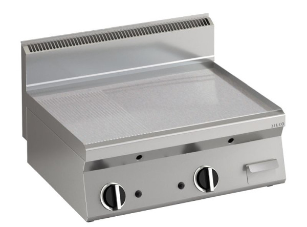 KBS Gas Grillplatte 1/3 und 2/3 geteilte Edelstahlfläche 2 Heizzonen Tischgerät, 10222320