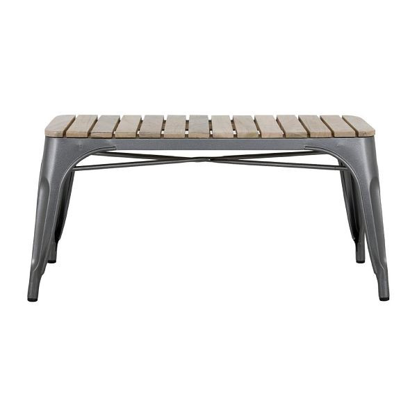 Bolero Bistro Indoor Bank Mit Lattenplatte Aus Mangoholz & Gunmetal Rahmen 850mm (2 Stück), HZ817