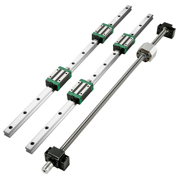 VEVOR Linearführung HGR 20-700mm Linearschiene mit 4 Stück Gleitblock Kugelumlaufspindel Führungsschiene für 3D Drucker CNC Maschine, ZXDGTZHGR20-70001V0