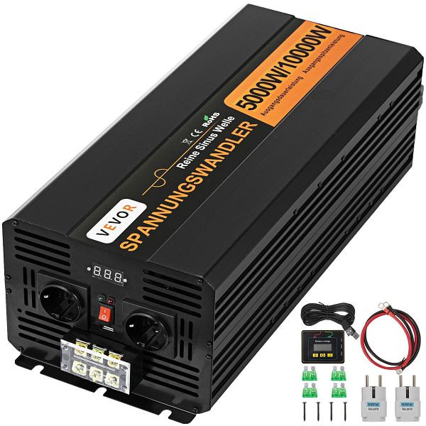 VEVOR 230V Spannungswandler Wechselrichter, 5000 W, 24 V DC, CZXNBQ5000W24V001V0