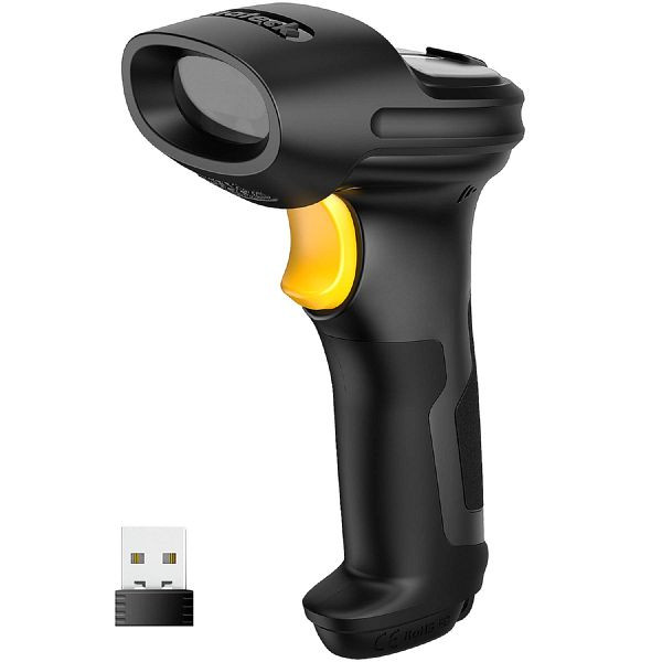 inateck 1D Wireless Barcode Scanner 2.4 GHz, 35 m Reichweite, Automatisches schnelles und präzises Scannen, 180 Tage Standby-Zeit, schwarz, BCST-60_black